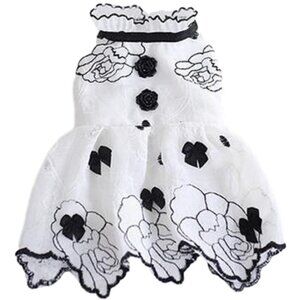 Size Medium Hello Doggie Hand Sewn Embroidered Isabella Dog Dress